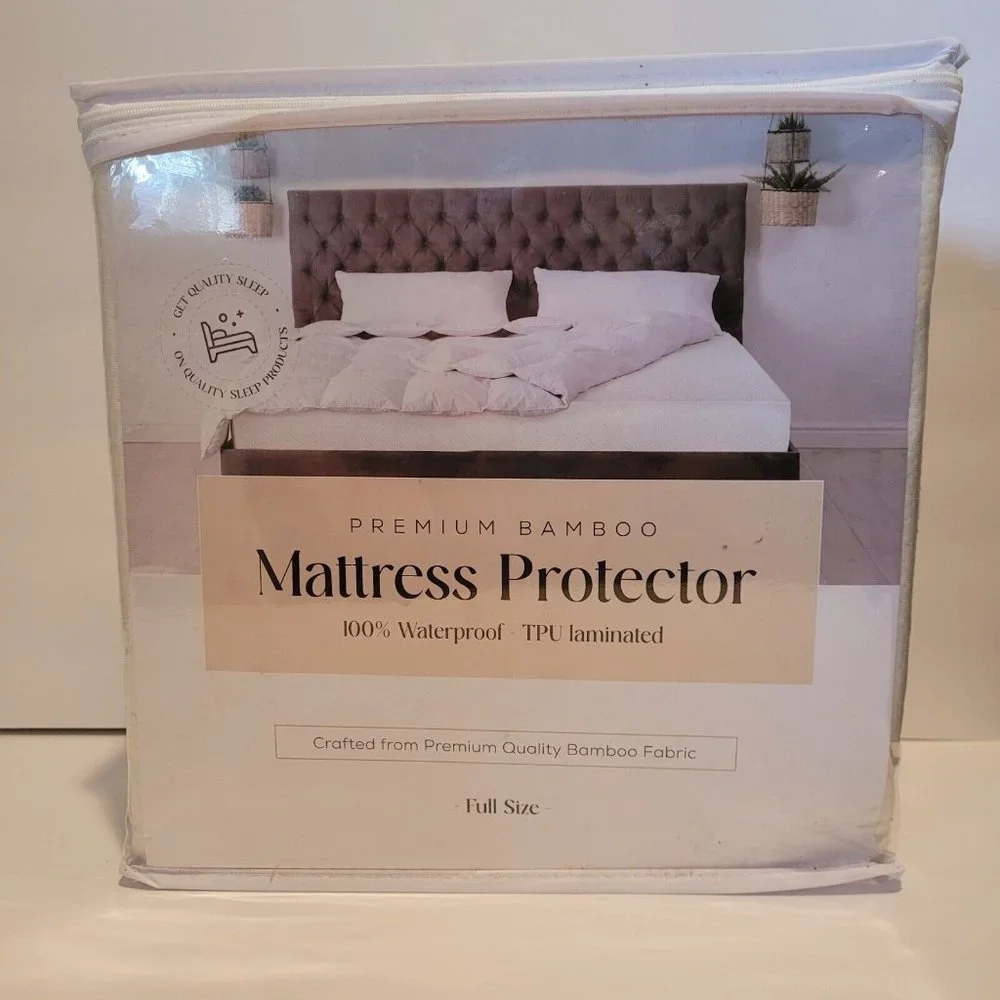 Waterproof Mattress Protector Bamboo Pad Cover Full Size Oeko-Tex Deep Pockets